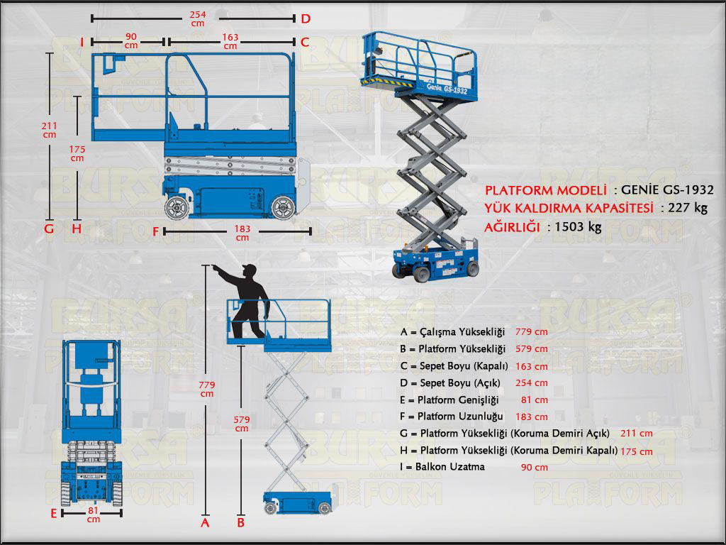 8 Metre Akl Makasl Platform