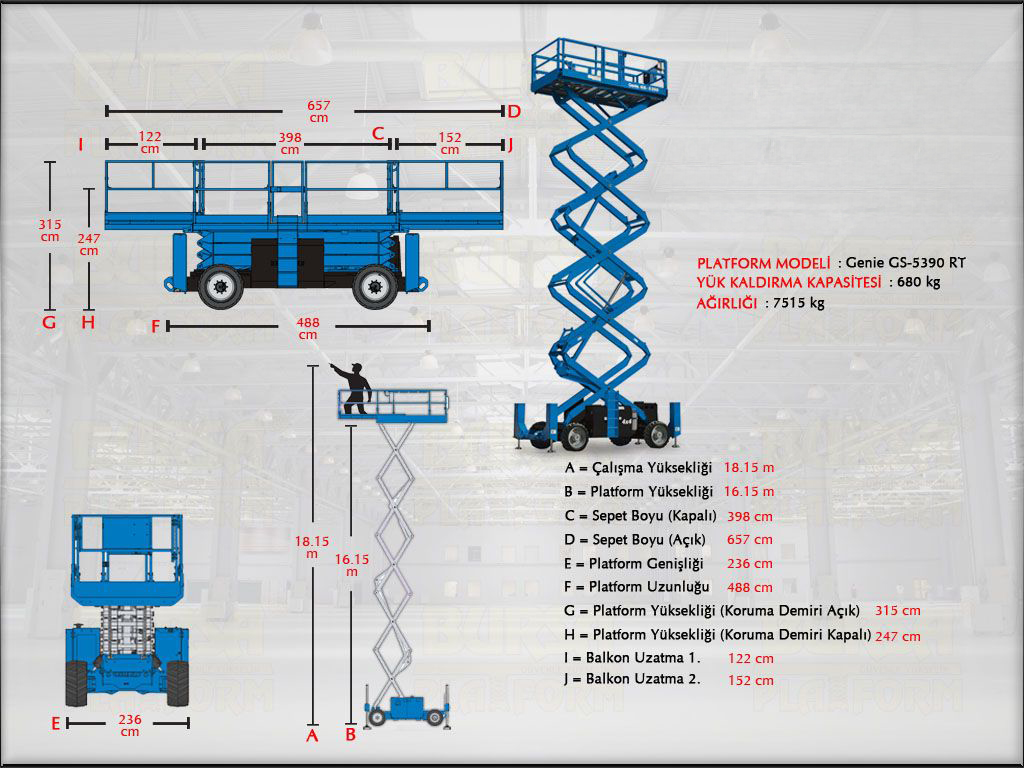 18 Metre Dizel Makasl Platform