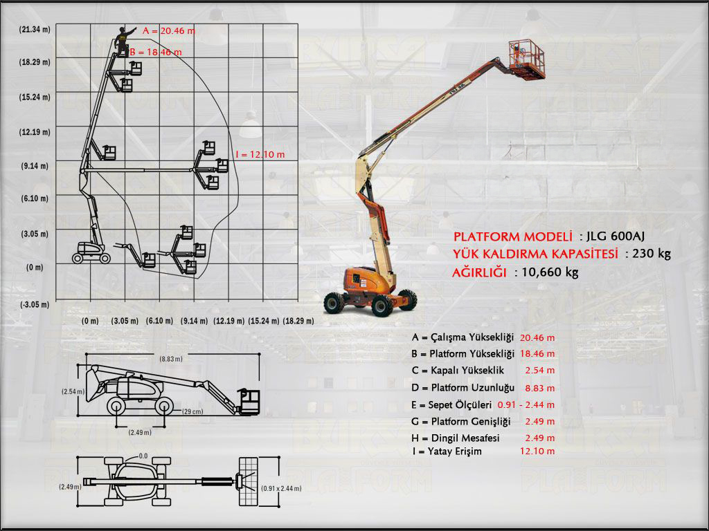 21 Metre Dizel Eklemli Platform