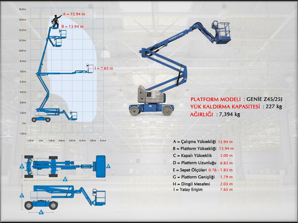 16 Metre Akl Eklemli Platform