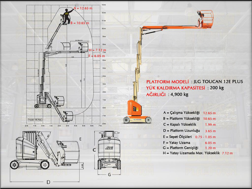 12  Metre Dikey Platform