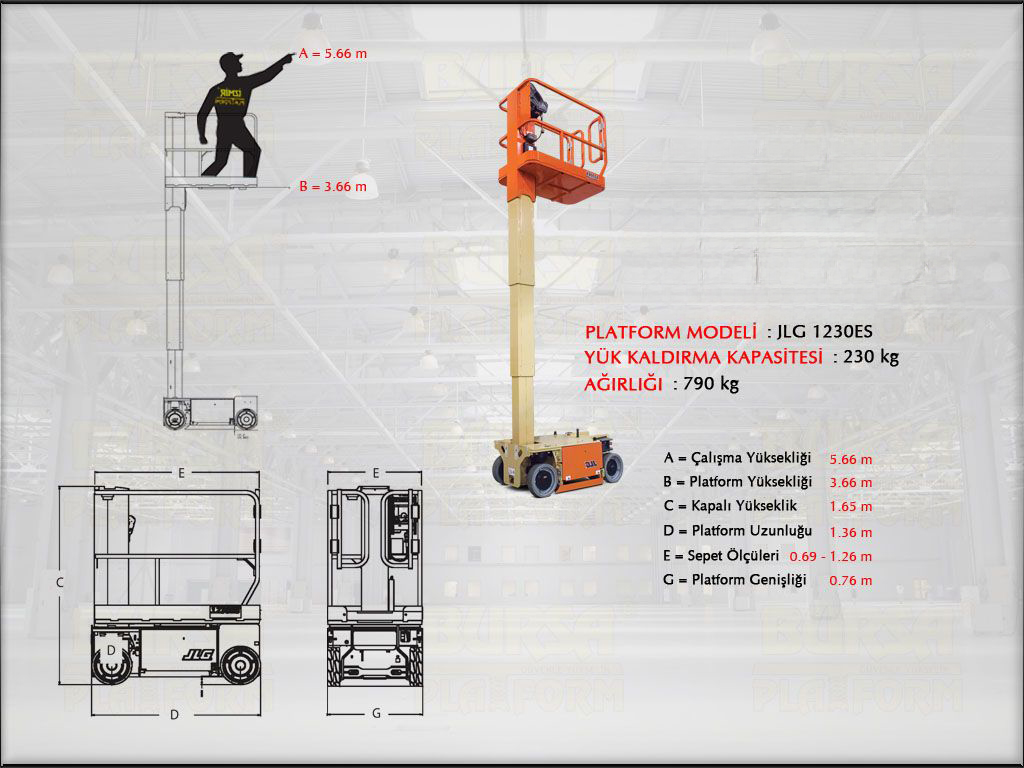 6 Metre Dikey Platform